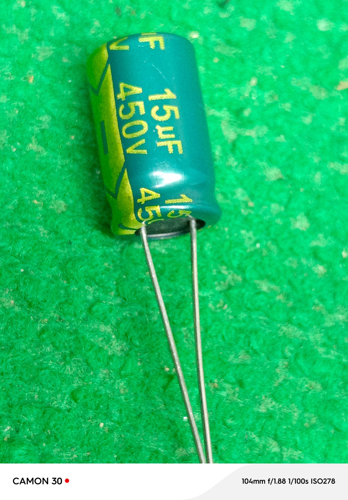 Capacitor 450V 15uF 10x17mm